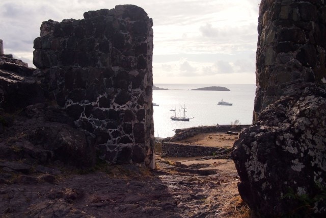 Peeking out at the sea and approaching ships from Fort Louis, St. Martin | SBPR