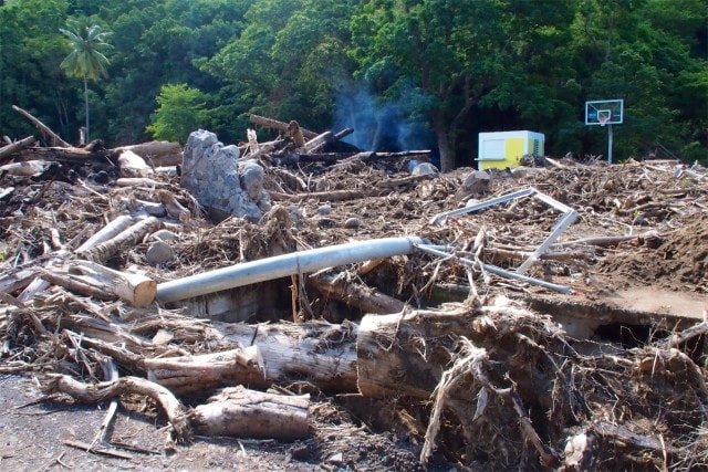 Game's over on this former basketball court in Colihaut, Dominica | SBPR