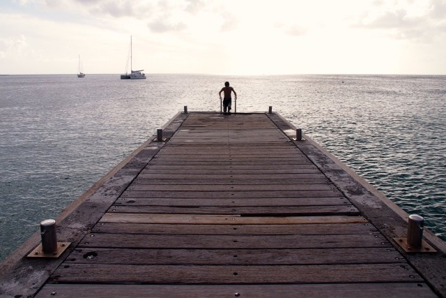 Climbing up the ladder at Anse-d'Arlet, Martinique | SBPR