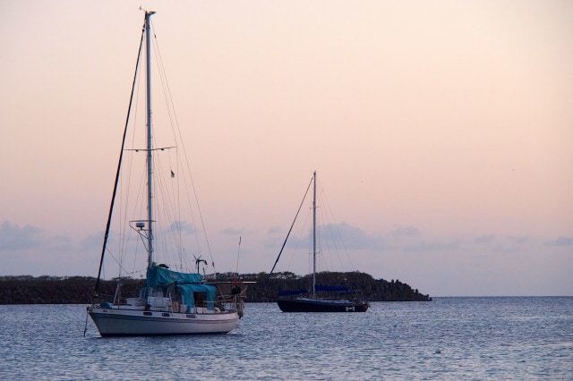 Brewers Bay Sailboats at dusk | SBPR