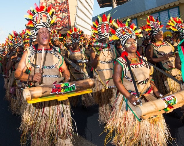 Beating the ti bwa, Martinique Carnaval | Credit: Henri Salomon for the Martinique Promotion Bureau