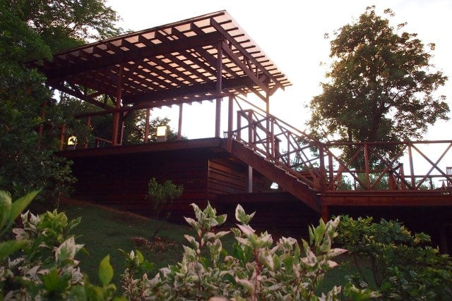 Sunset Terrace, one of the few communal spaces at Secret Bay, Dominica | SBPR