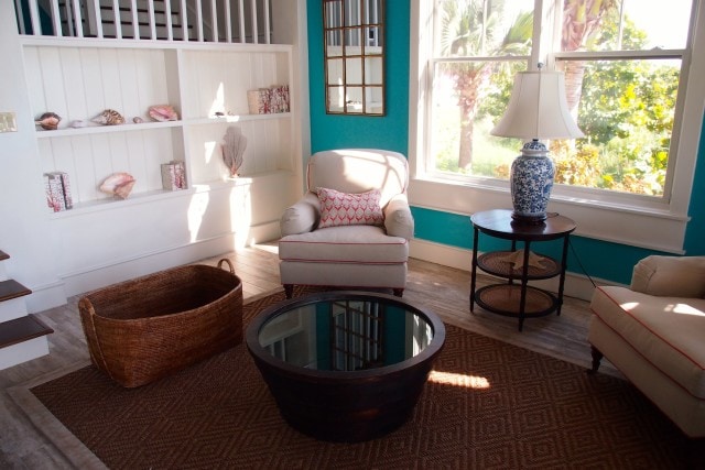 Royal Poinciana Living Room, Deep Water Cay | SBPR