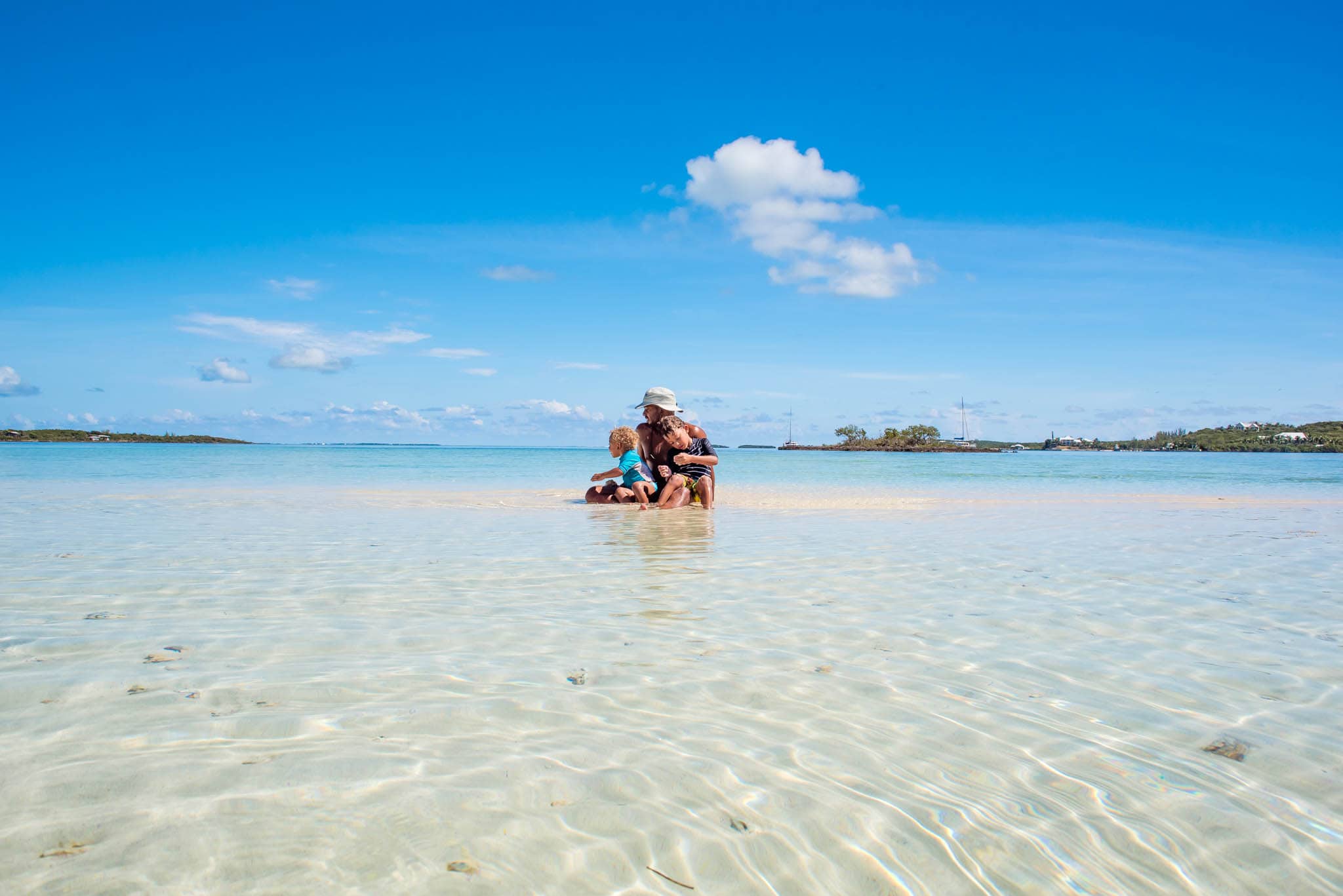 Fathers day on Tahiti Beach, The Bahamas by Patrick Bennett