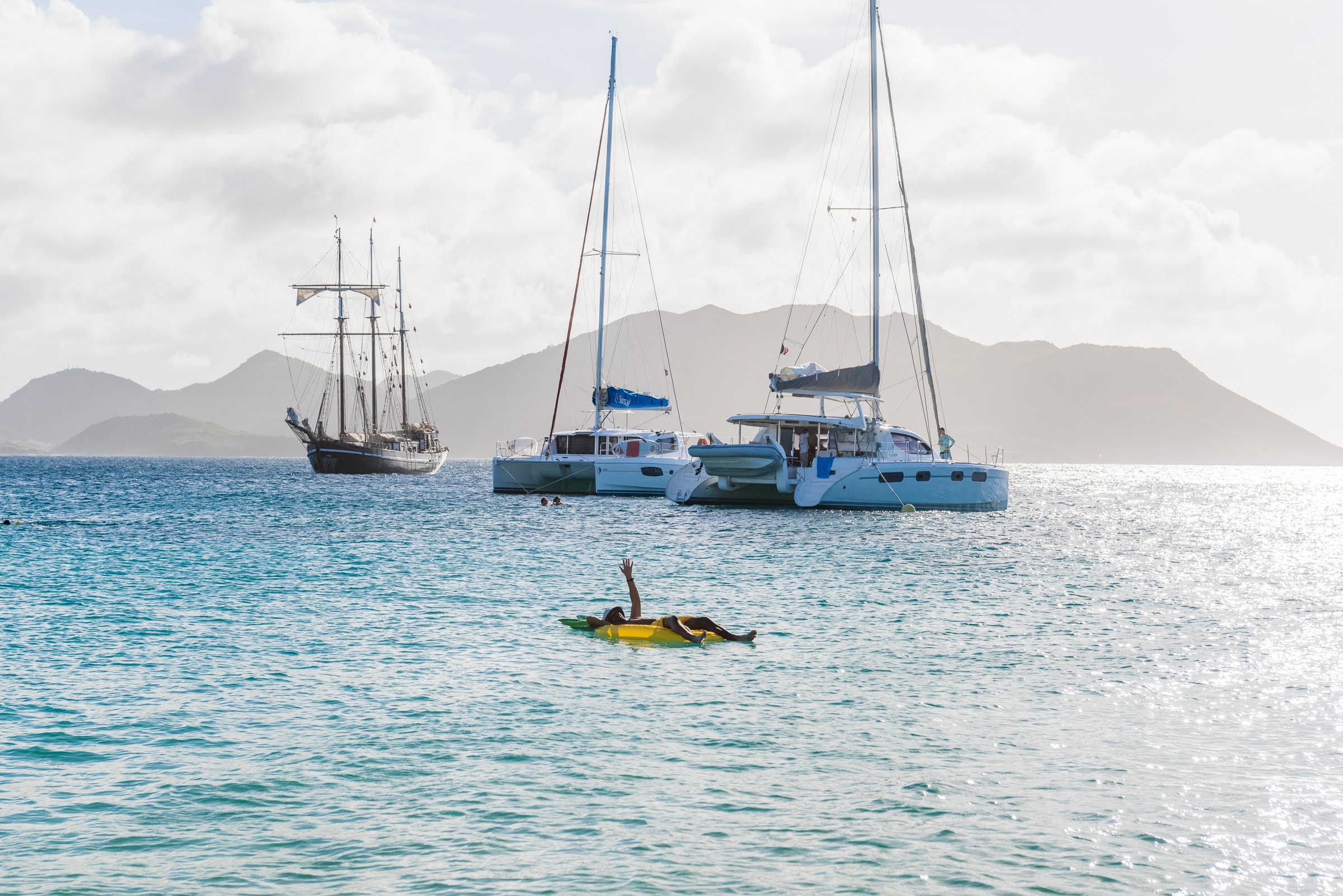 Floating off Île Tintamarre, St. Martin by Patrick Bennett