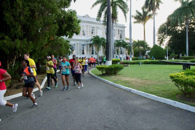 Racing through Devon House during the 2017 Kingston City Run