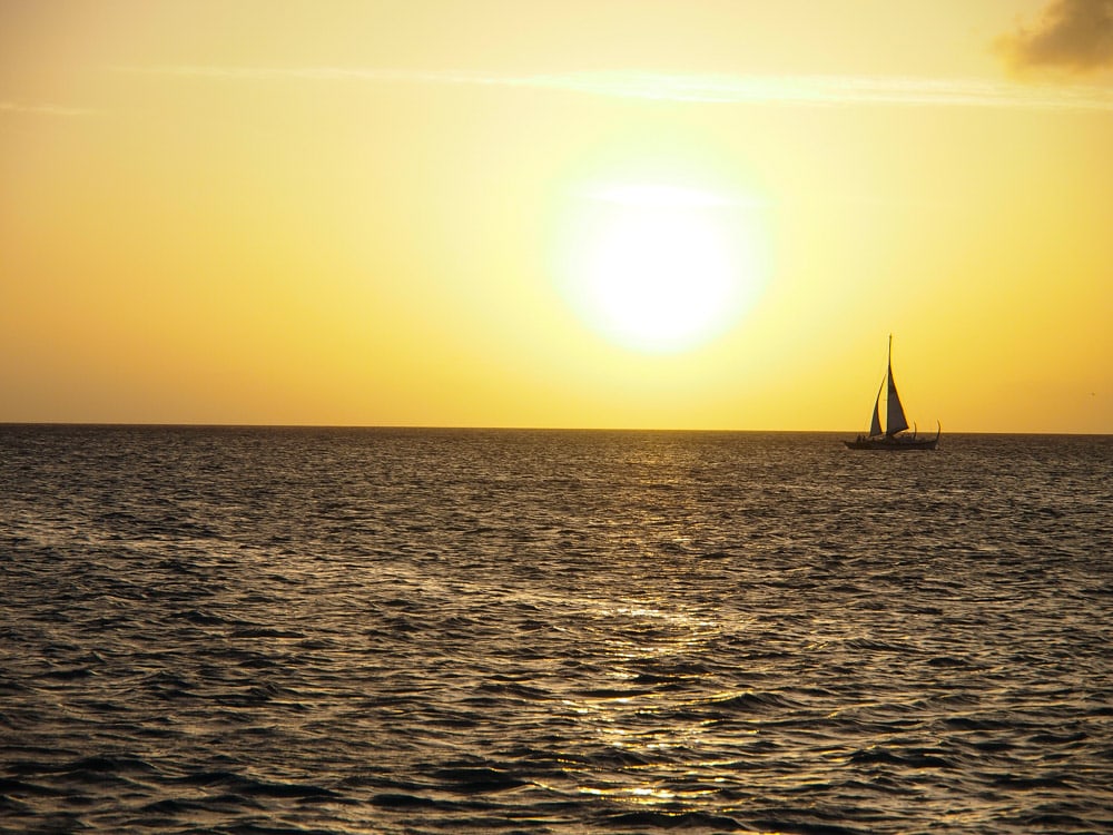 TCI Sunset Sailing Off Grace Bay, Turks and Caicos