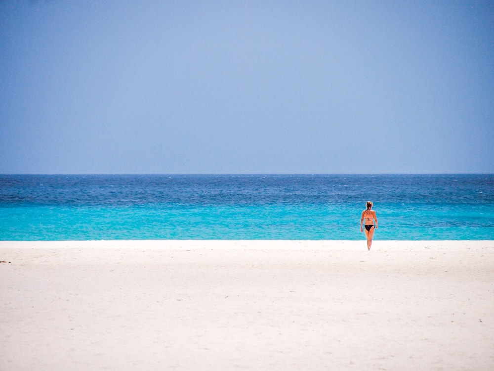 All alone on Eagle Beach, Aruba