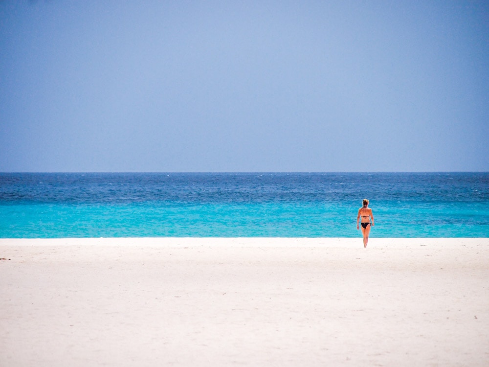 All alone on Eagle Beach, Aruba