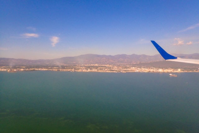 On final approach to Norman Manley Intl Airport in Kingston, Jamaica