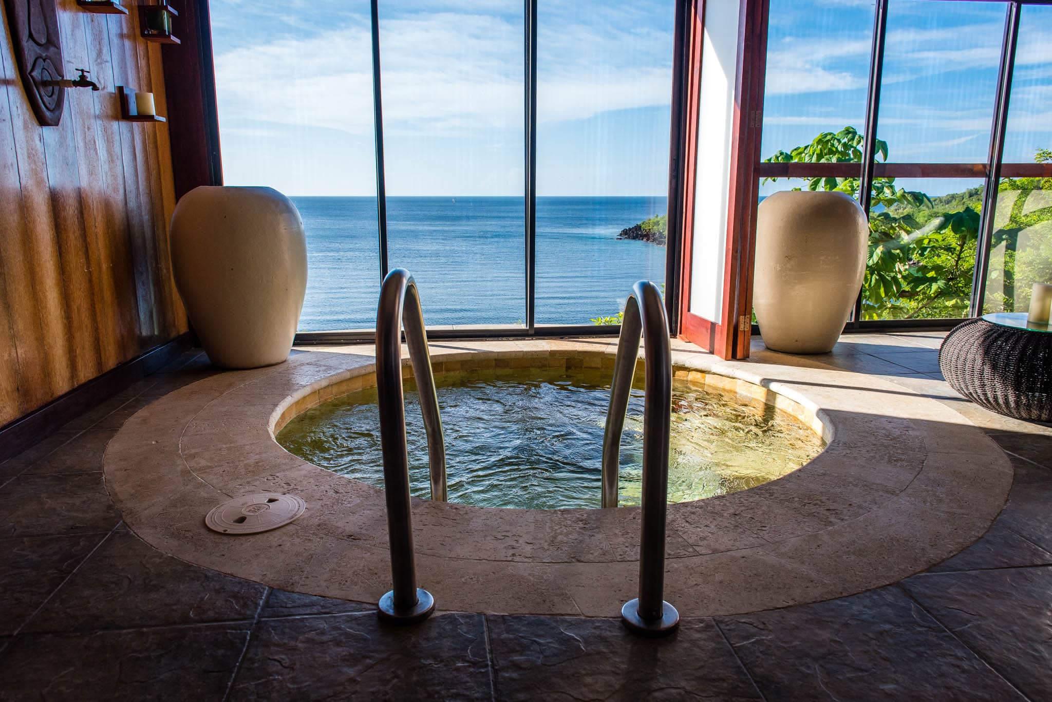 Don't forget to visit the absolutely stunning spa with floor to ceiling windows.