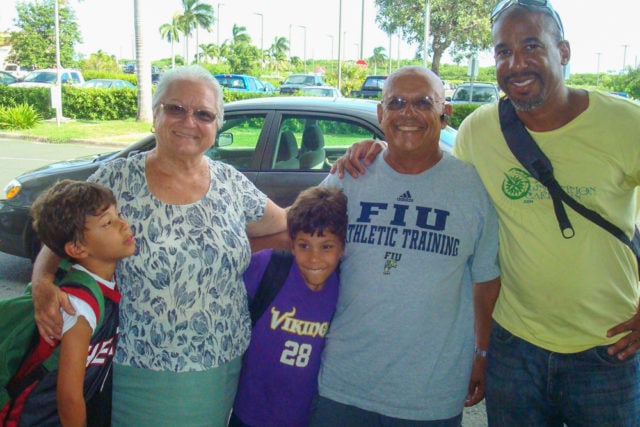 Me and my twins with Miss Jeanne and Fico in St. Croix a few years ago...