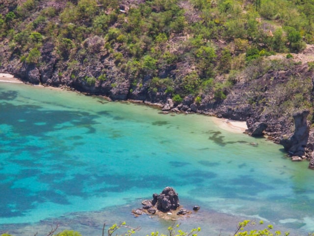 Rocky shoreline beneath Fort Napoleon, Guadeloupe | SBPR