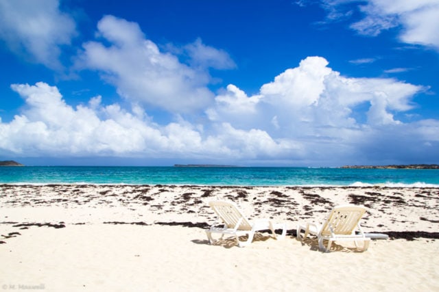 Good seats available on Orient Beach, French Side, St. Martin | Credit: Malaika Maxwell