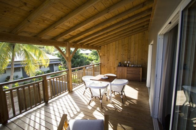 Your verandah at French Coco, Martinique
