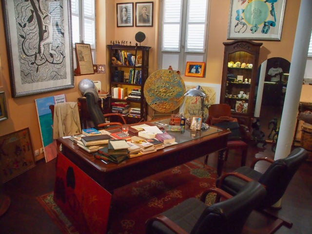 Aime Césaire's desk still sits in his former office, now a museum dedicated to his memory, in downtown Fort-de-France, Martinique | SBPR