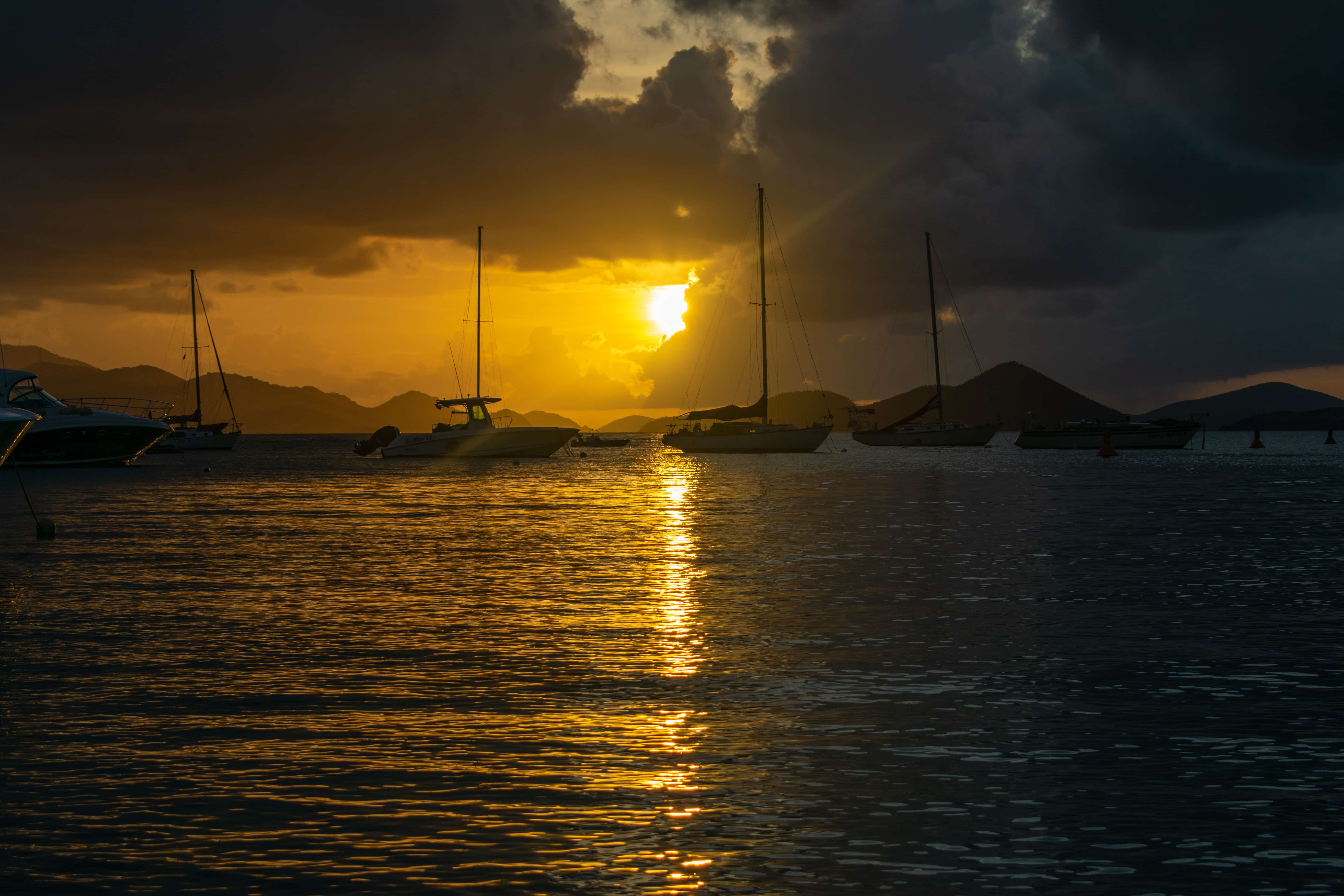 Cruz Bay sunset, St. John, USVI | SBPR