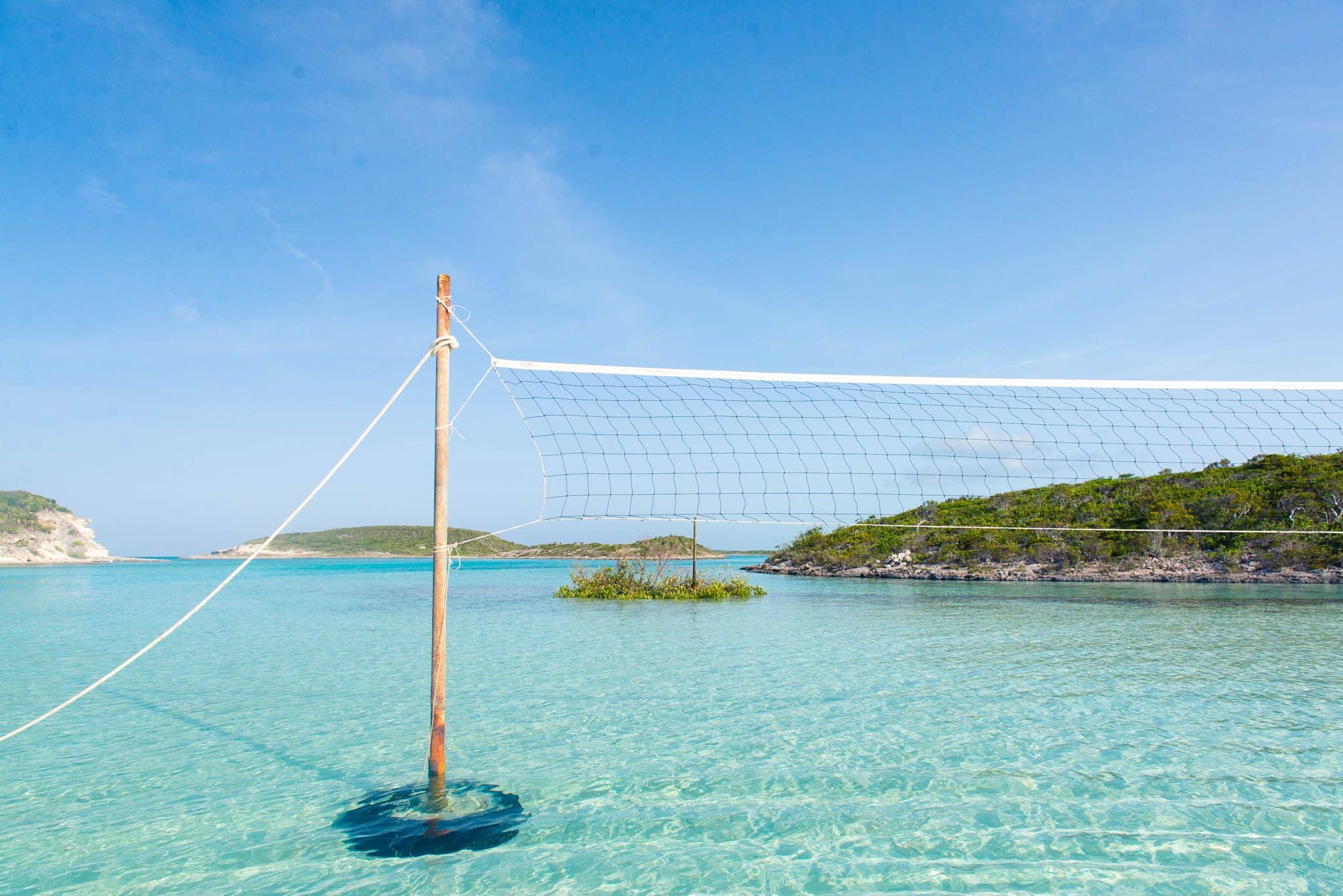 The Most Beautiful Volleyball Court - Staniel Cay