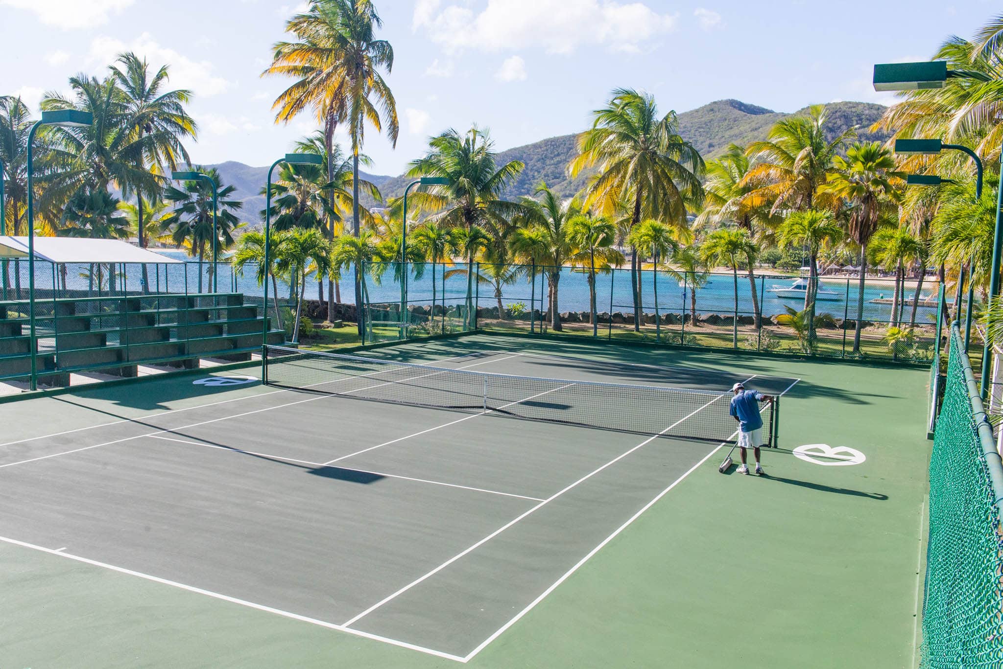 There is probably no better place to play tennis in the Caribbean than here.