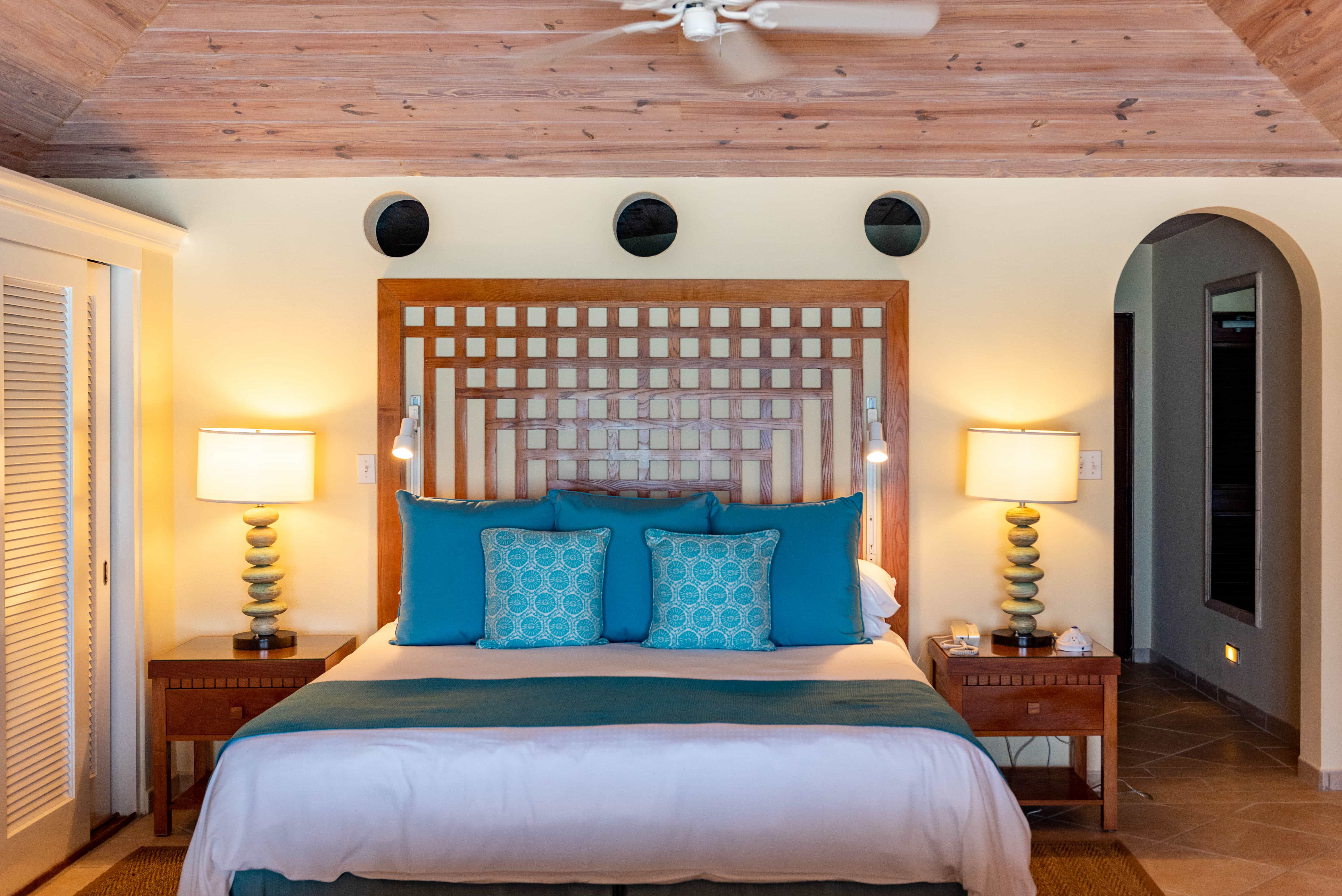 Almost all beautifully appointed rooms open right out onto white sand.