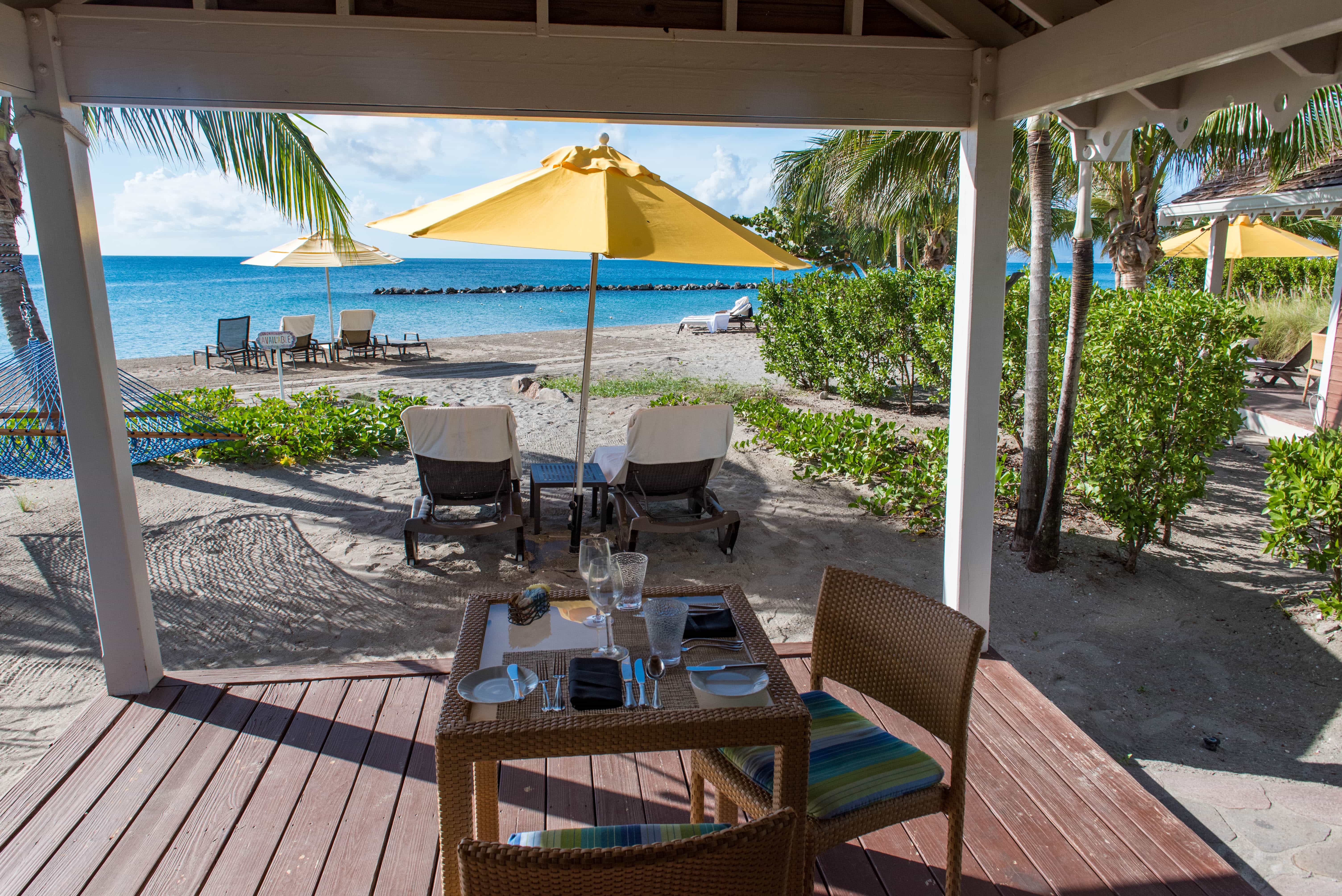 For even more beach, cabanas are available for guests to reserve their own private time on the sand.