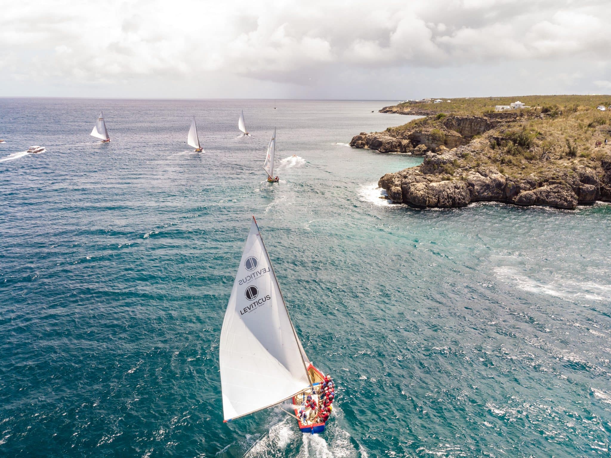 Sailboat racing in Anguilla