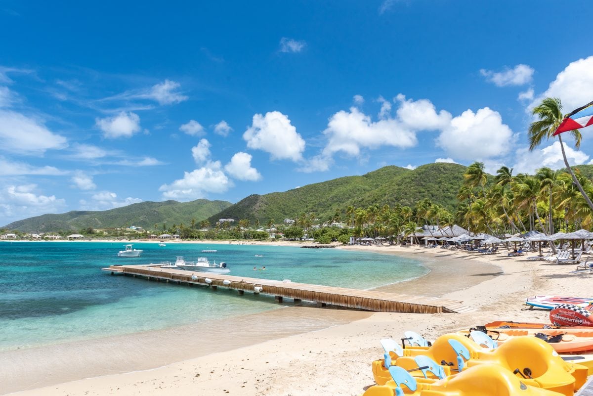 water sports and more at a Curtain Bluff Beach