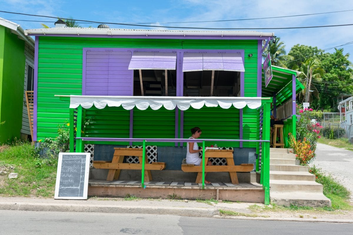 Lunch time at Roti Sue, Antigua | SBPR