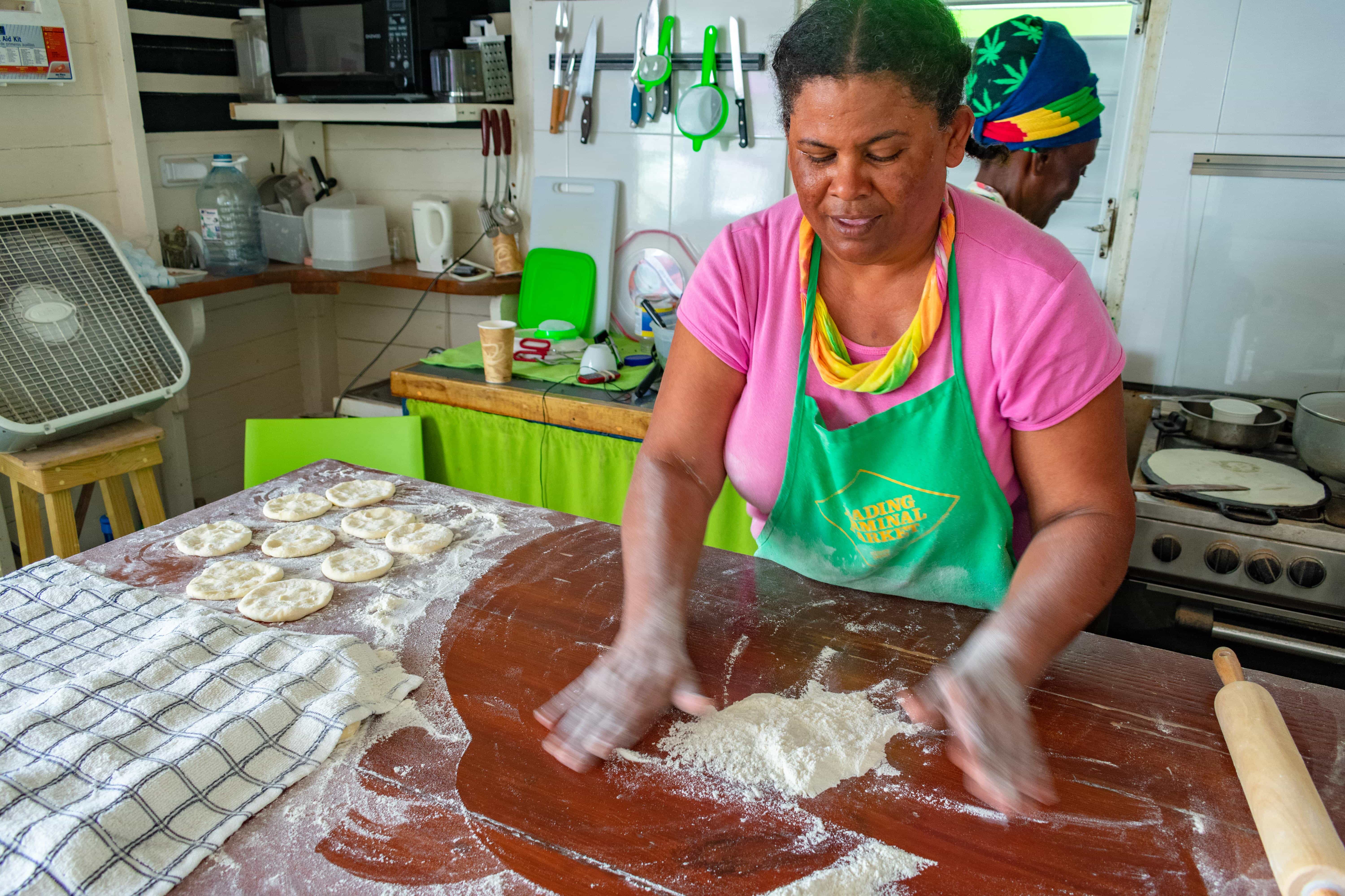 Roti Sue doing her thing, Antigua | SBPR