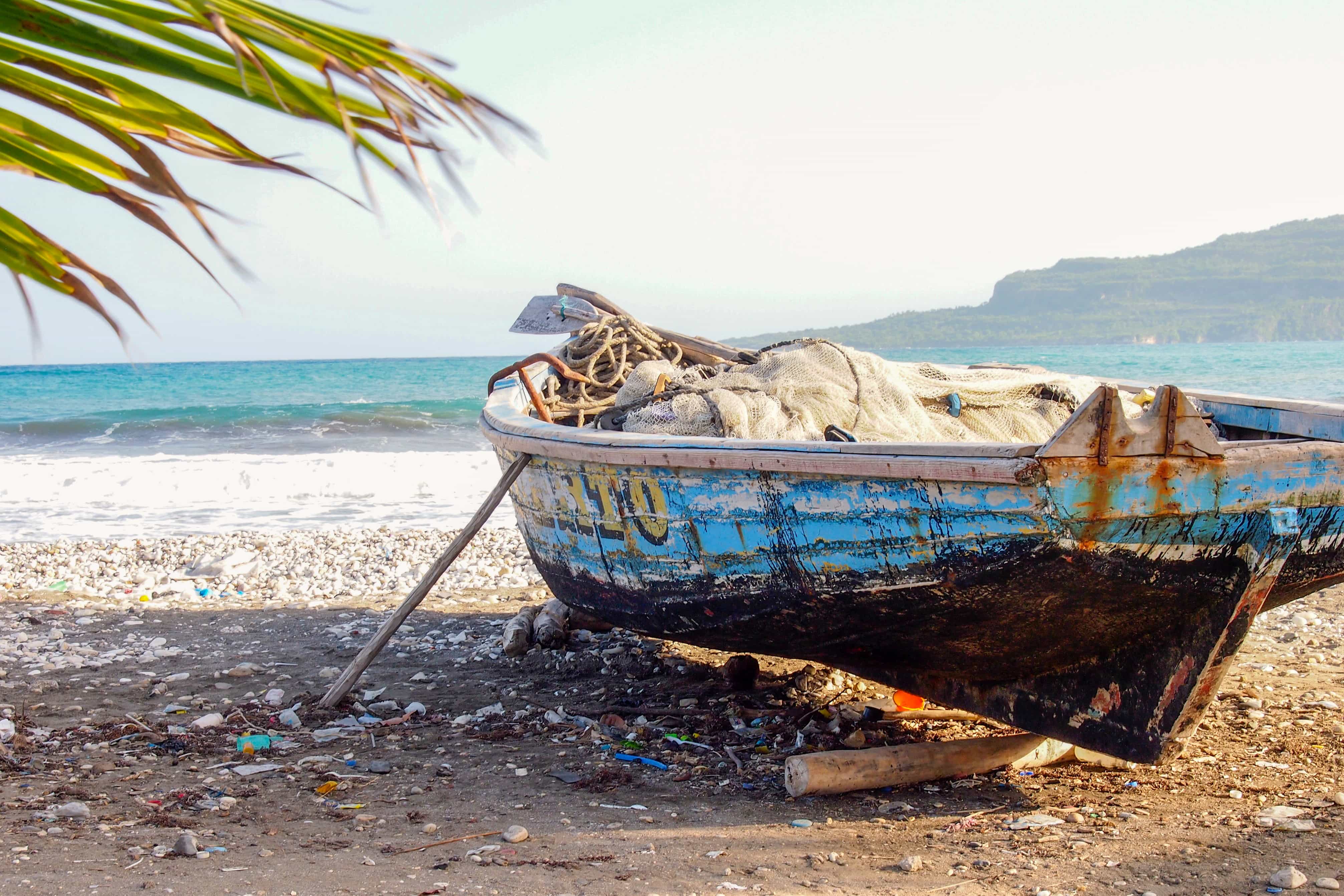 Fishing boat at rest in Jacmel, Haiti | SBPR