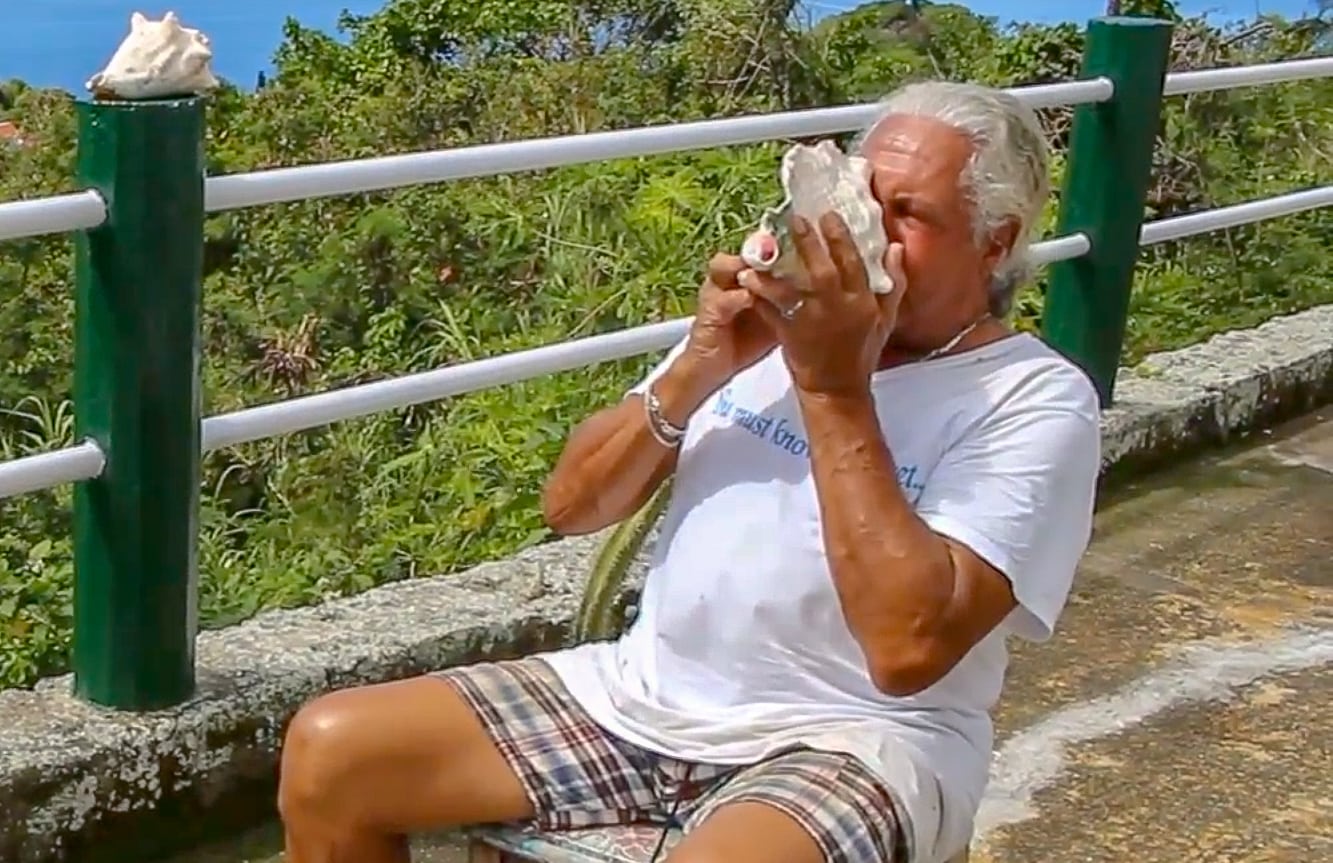 Conch Man Percy in Saba