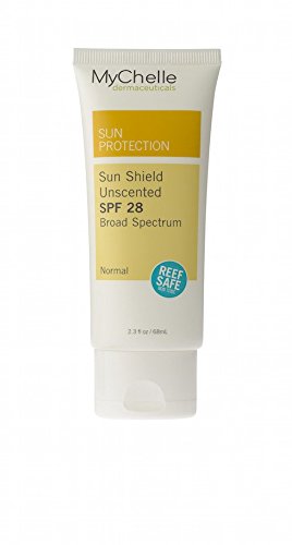 MyChelle Sun Shield Unscented SPF 28, Mineral-Based Sunscreen with Zinc Oxide and Antioxidants for All Skin Types, 2.3 fl oz
