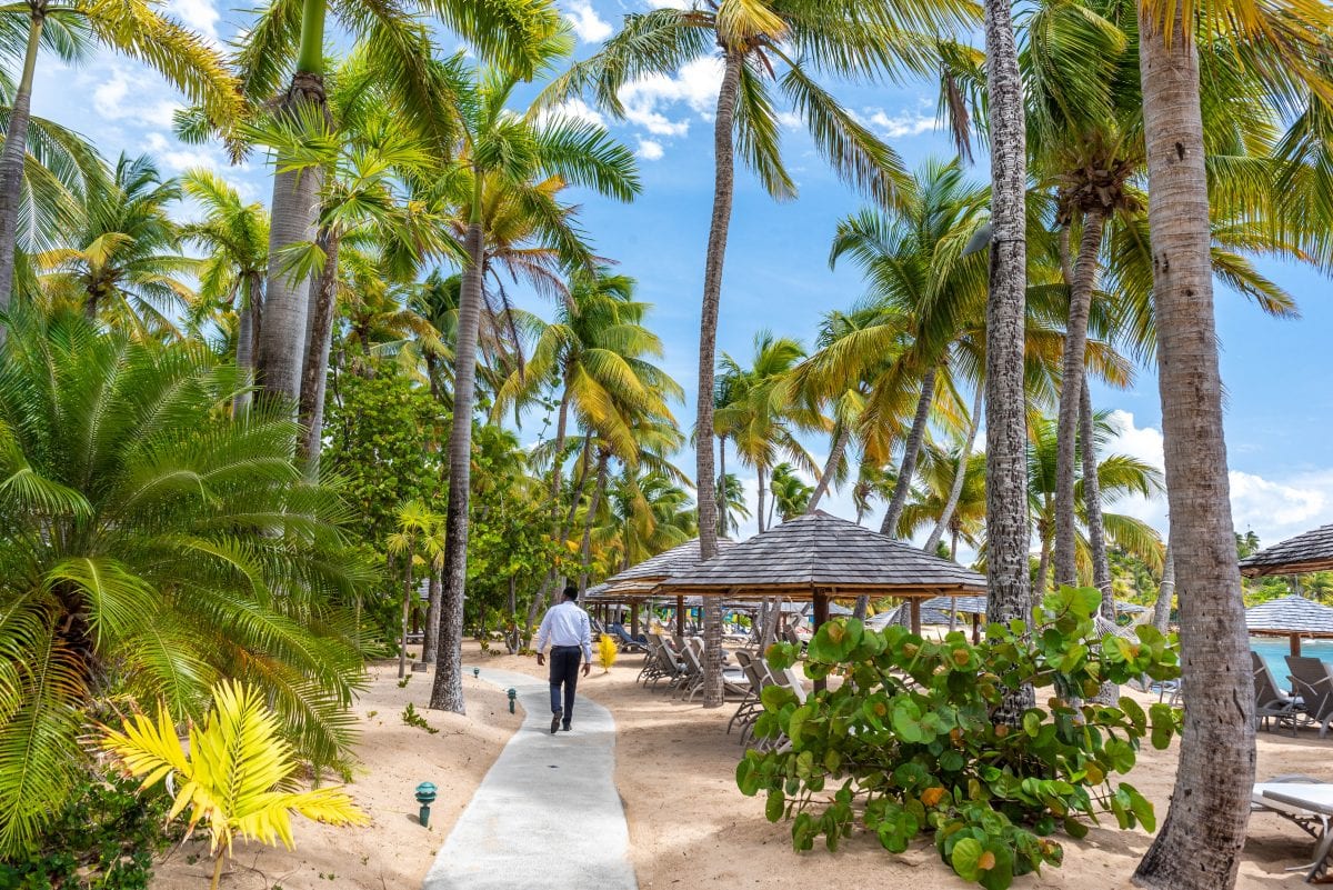 Strolling through Curtain Bluff, Antigua