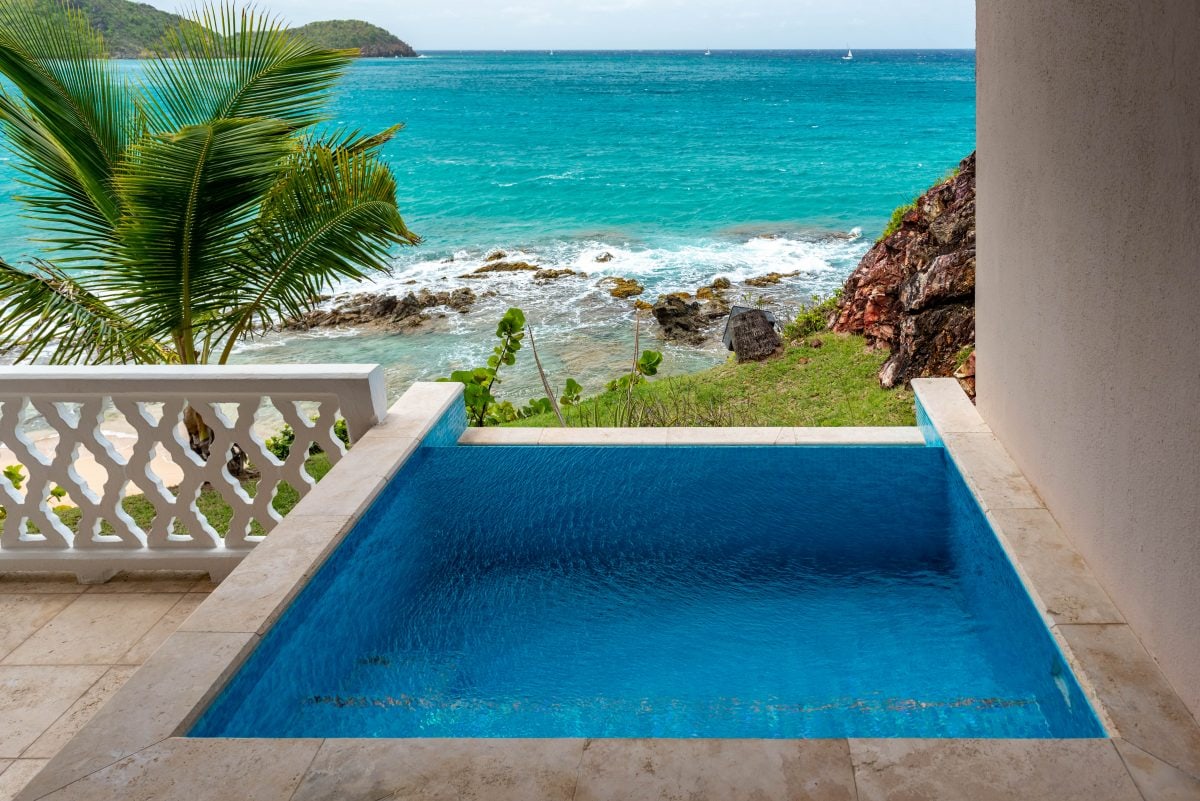 Updated plunge pools at Curtain Bluff, Antigua