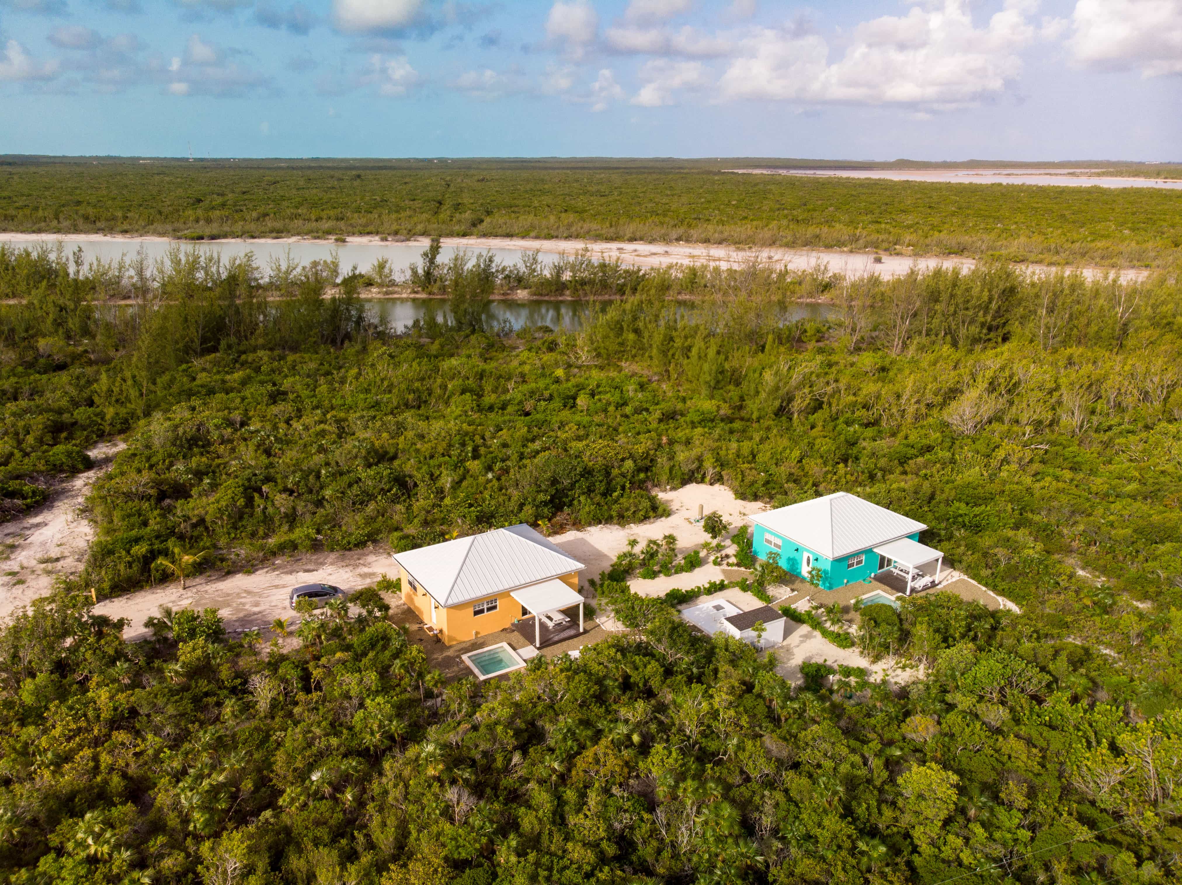 Empyrean Villas from above, North Caicos | SBPR