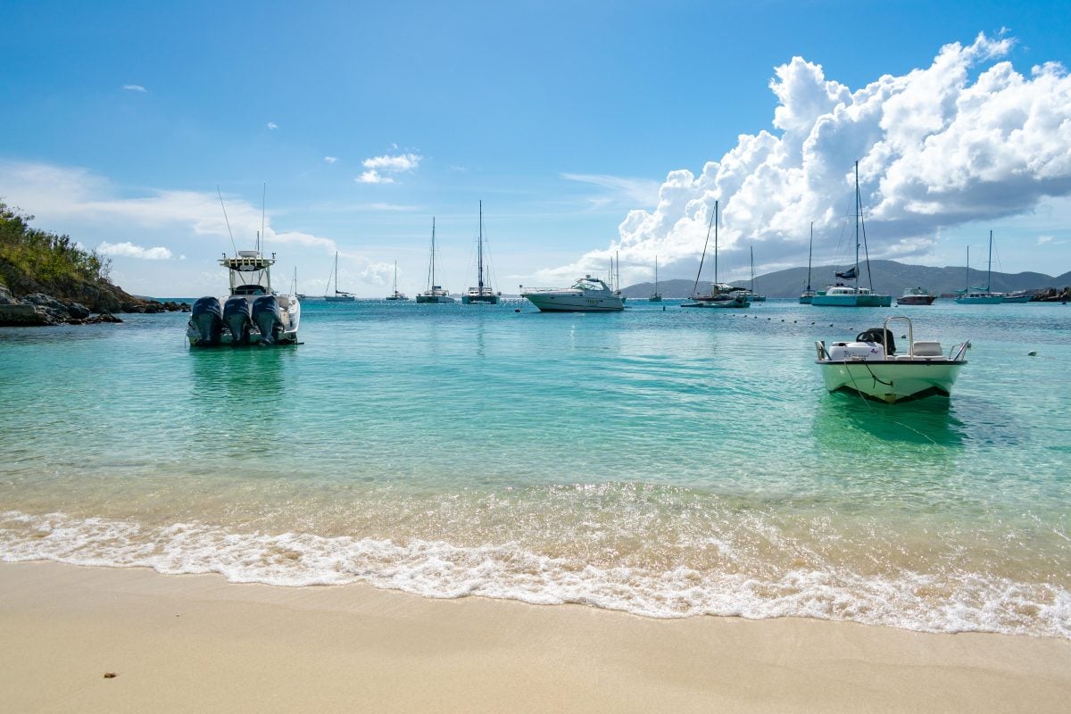 The white sand of Water Island