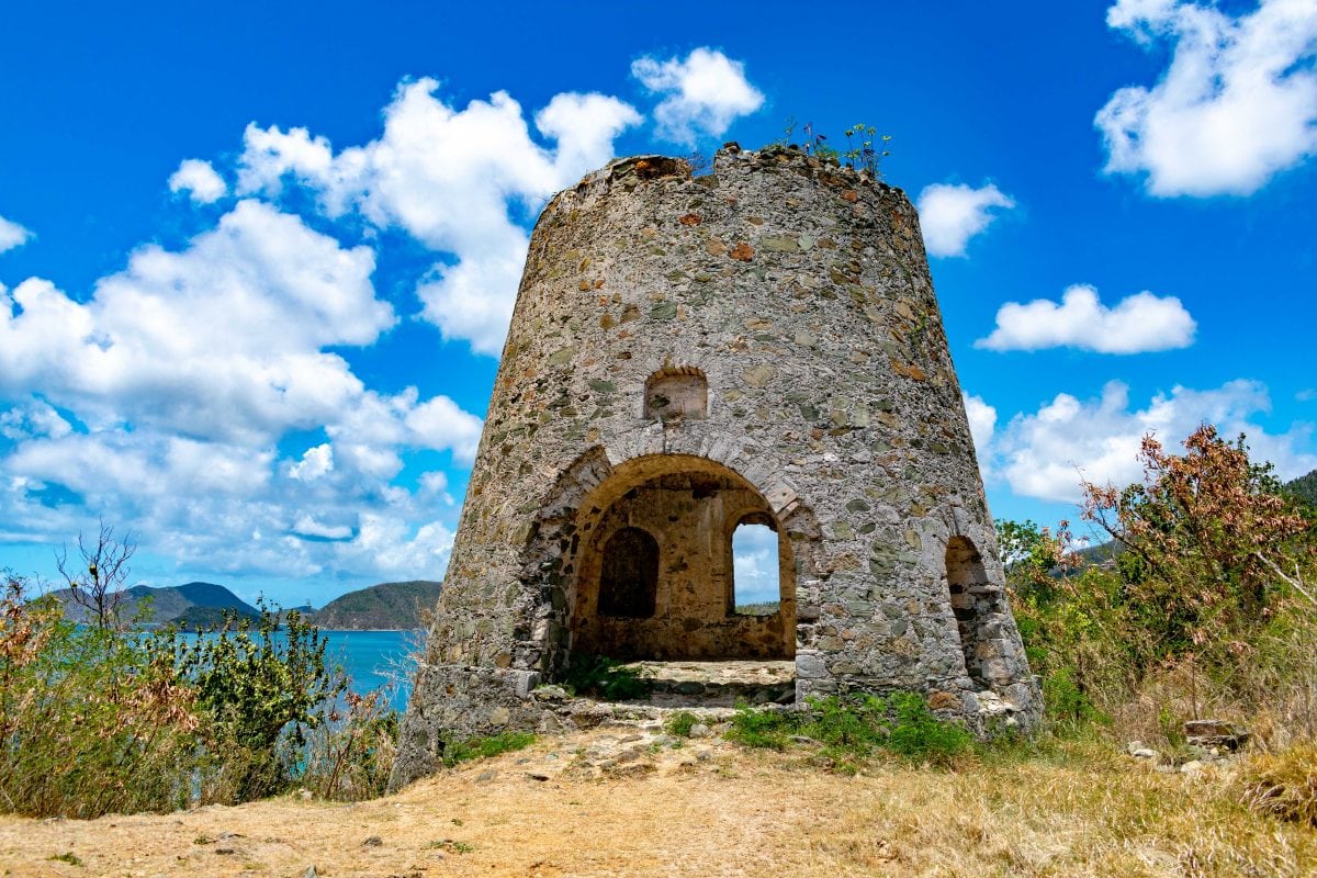 Peace Hill sugar mill ruins, St John