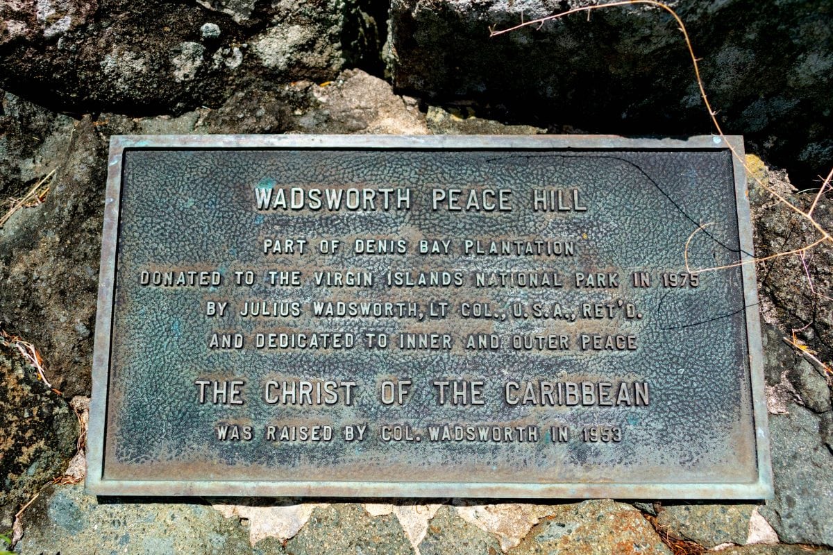 Col. Wadsworth Peace Hill Plaque