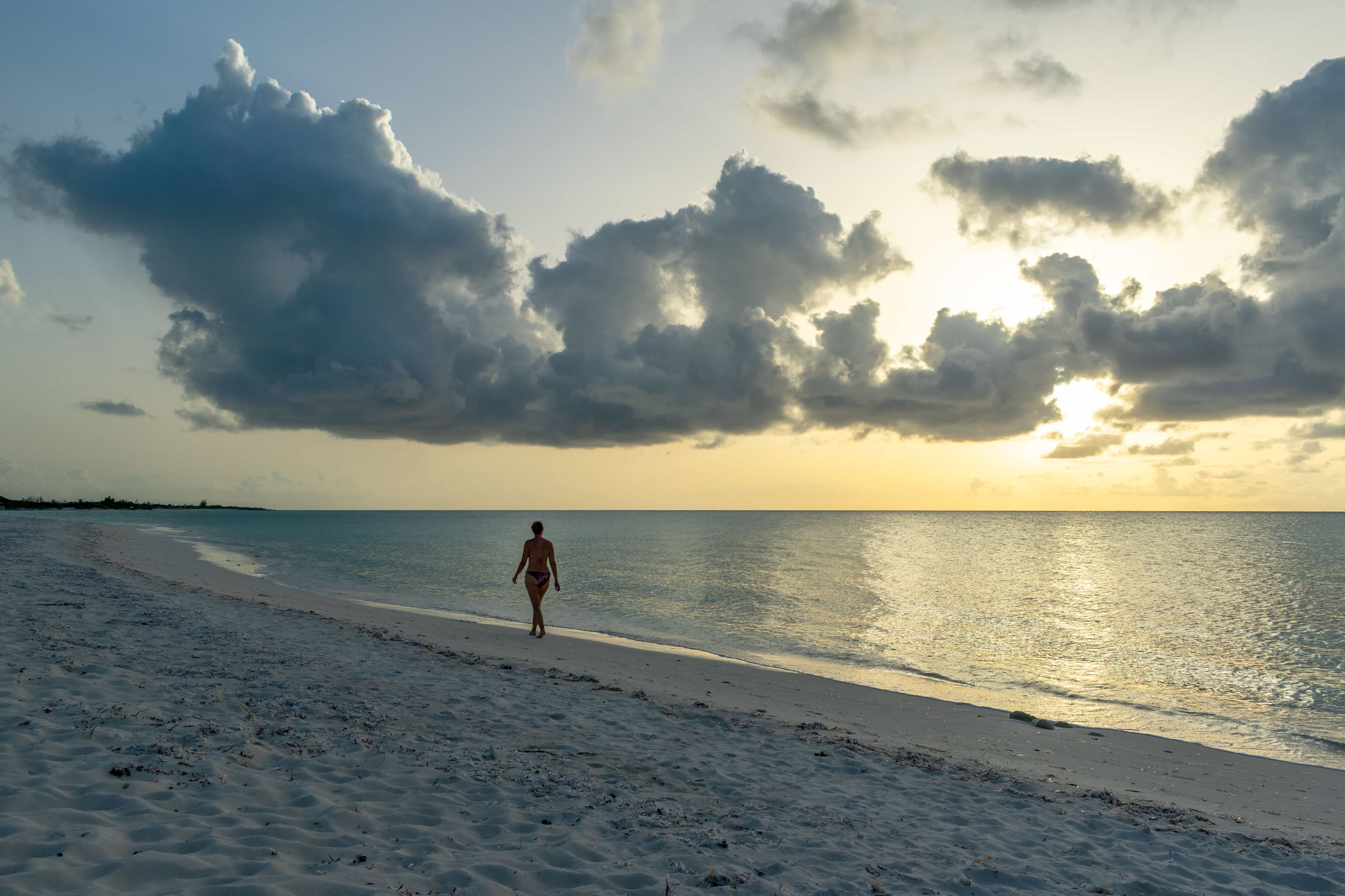 Sunset strolling Sandy Point, North Caicos | SBPR