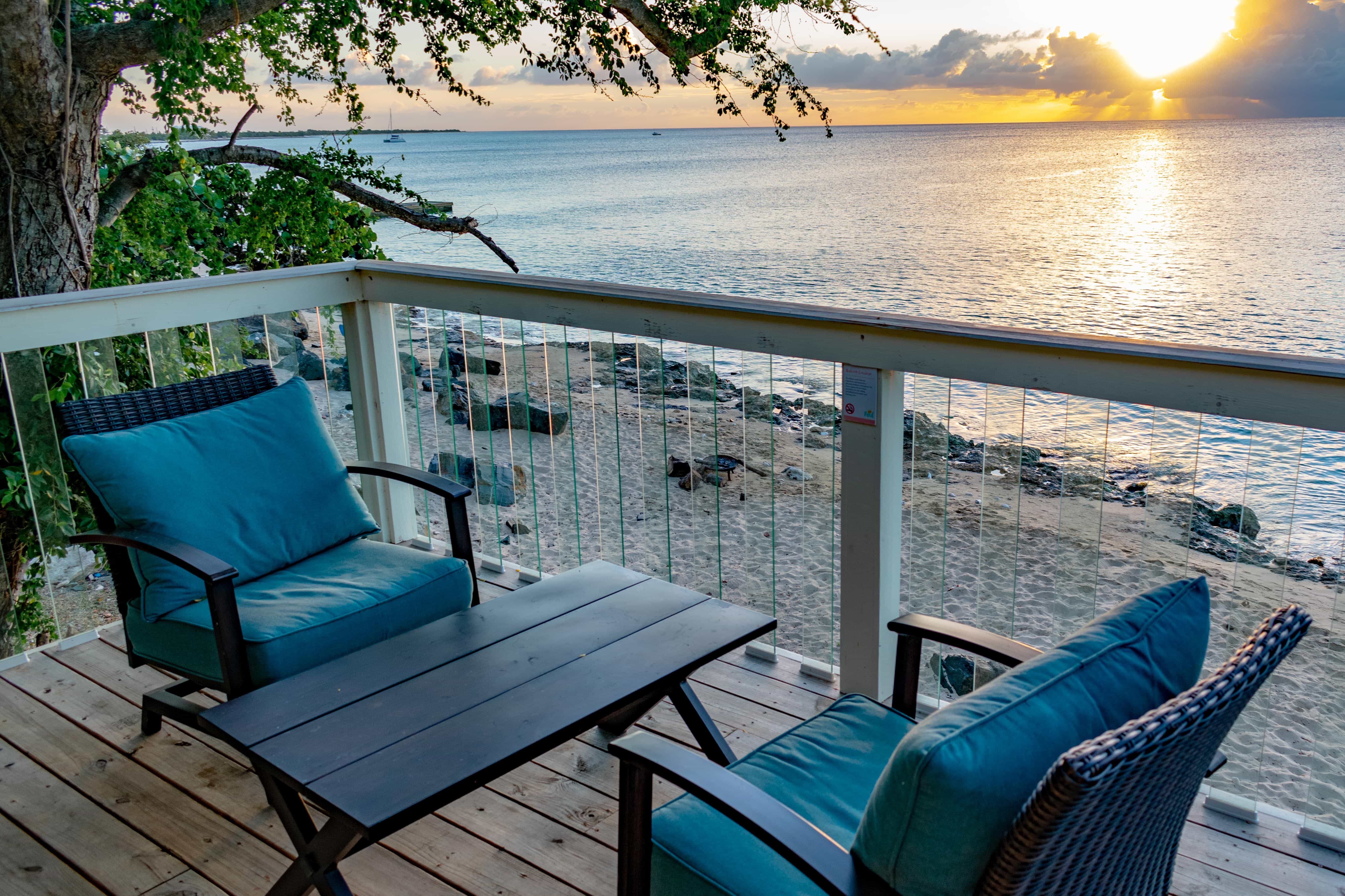 Enjoy the sunset from your balcony at The Fred