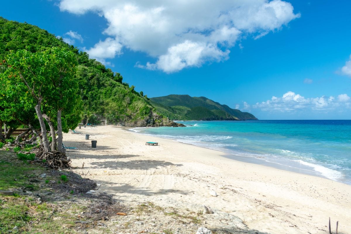 The beach at Carambola still shines, though the property itself seems a long way from full recovery | SBPR