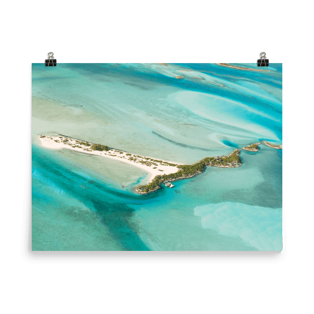 Flying Over The Bahamas Print