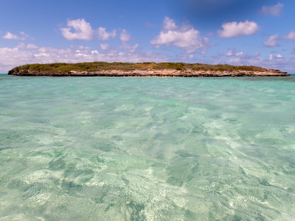 In the shallows of Pelican Cay, Middle Caicos | SBPR