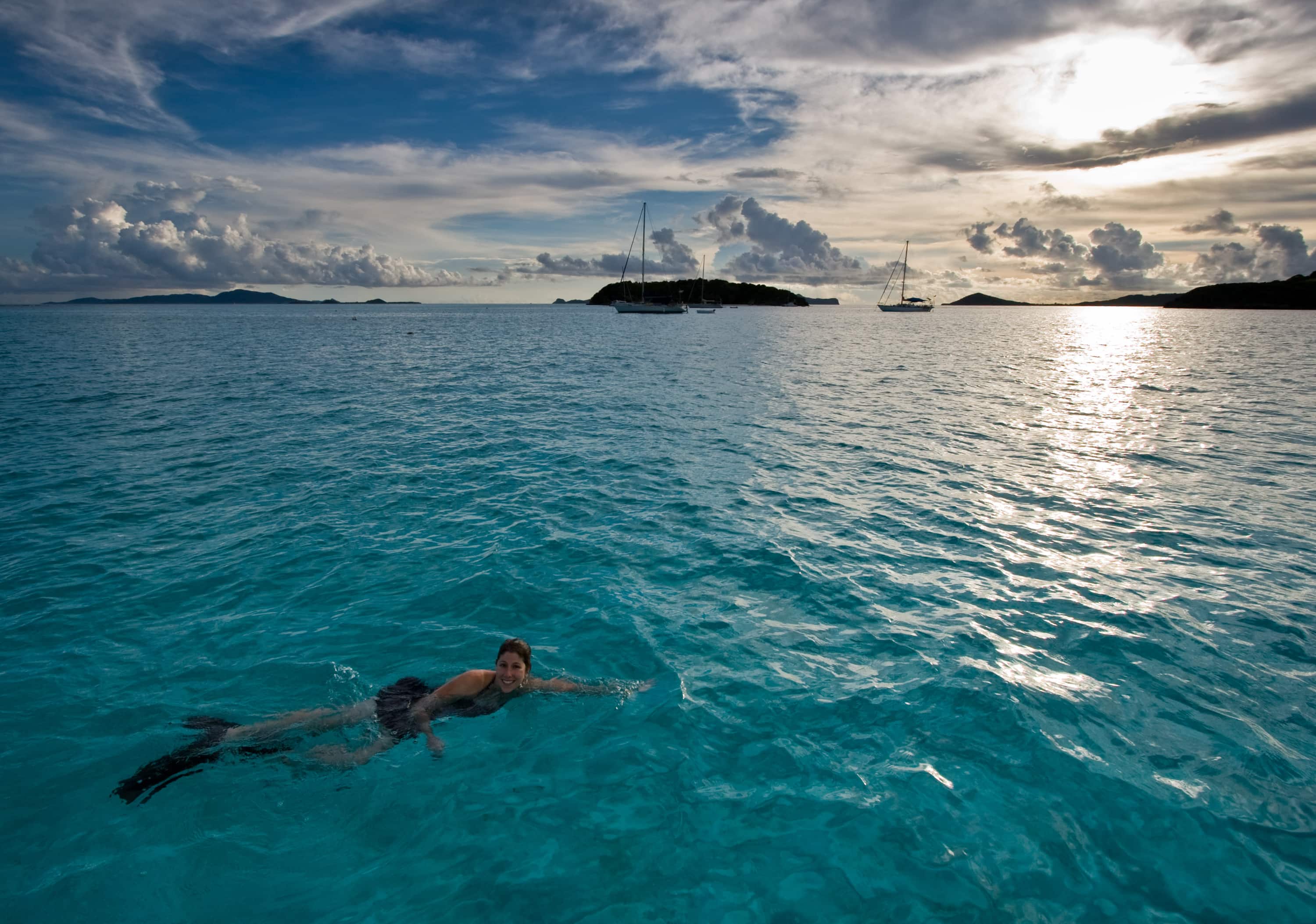 Sunset Swimming In The Grenadines | Credit: Flickr user Jason Pratt
