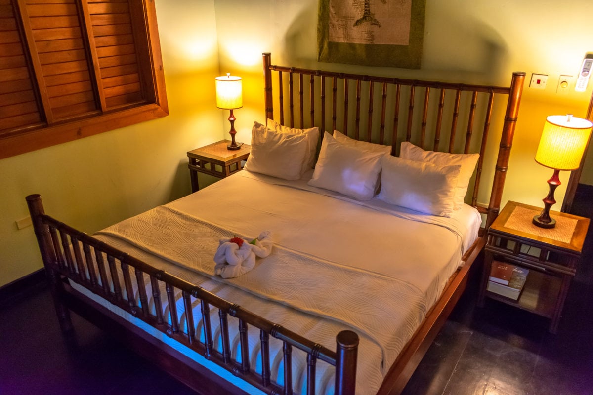 Our bed inside unit 408 at Sunset At The Palms in Negril | SBPR