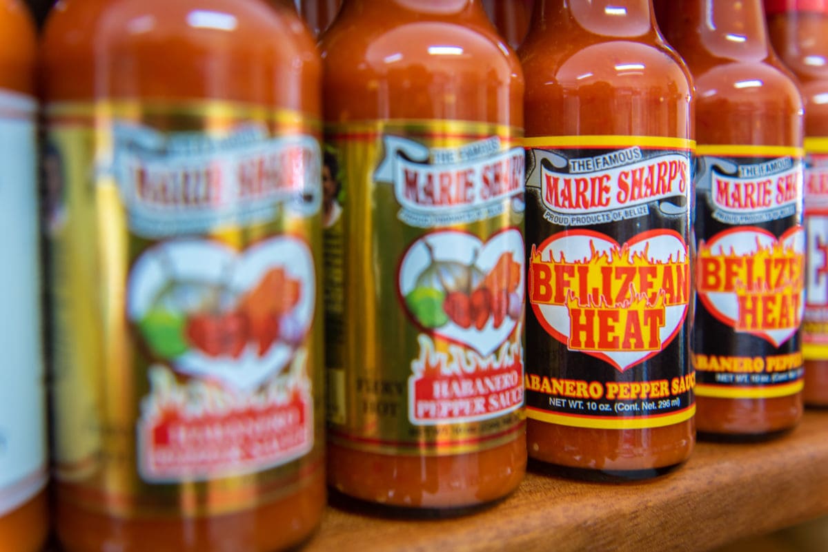 Marie Sharp's Hot Sauce bottles