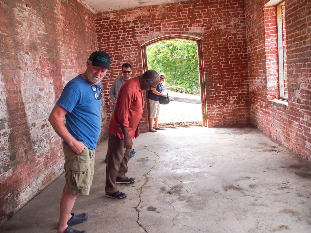 Trying to keep from laughing inside Giddy House, Jamaica | SBPR