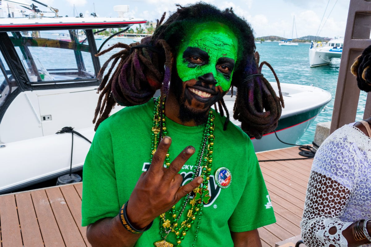 Rasta Leprechaun, St. Croix St. Patrick's Day Parade 2018 | SBPR