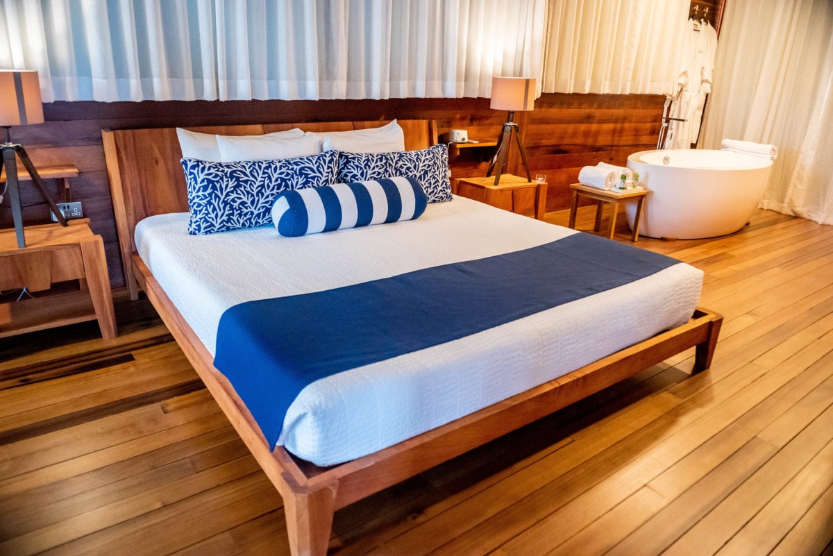Secret Bay, Dominica - the calming bedroom Secret Bay, Dominica - the calming bedroom