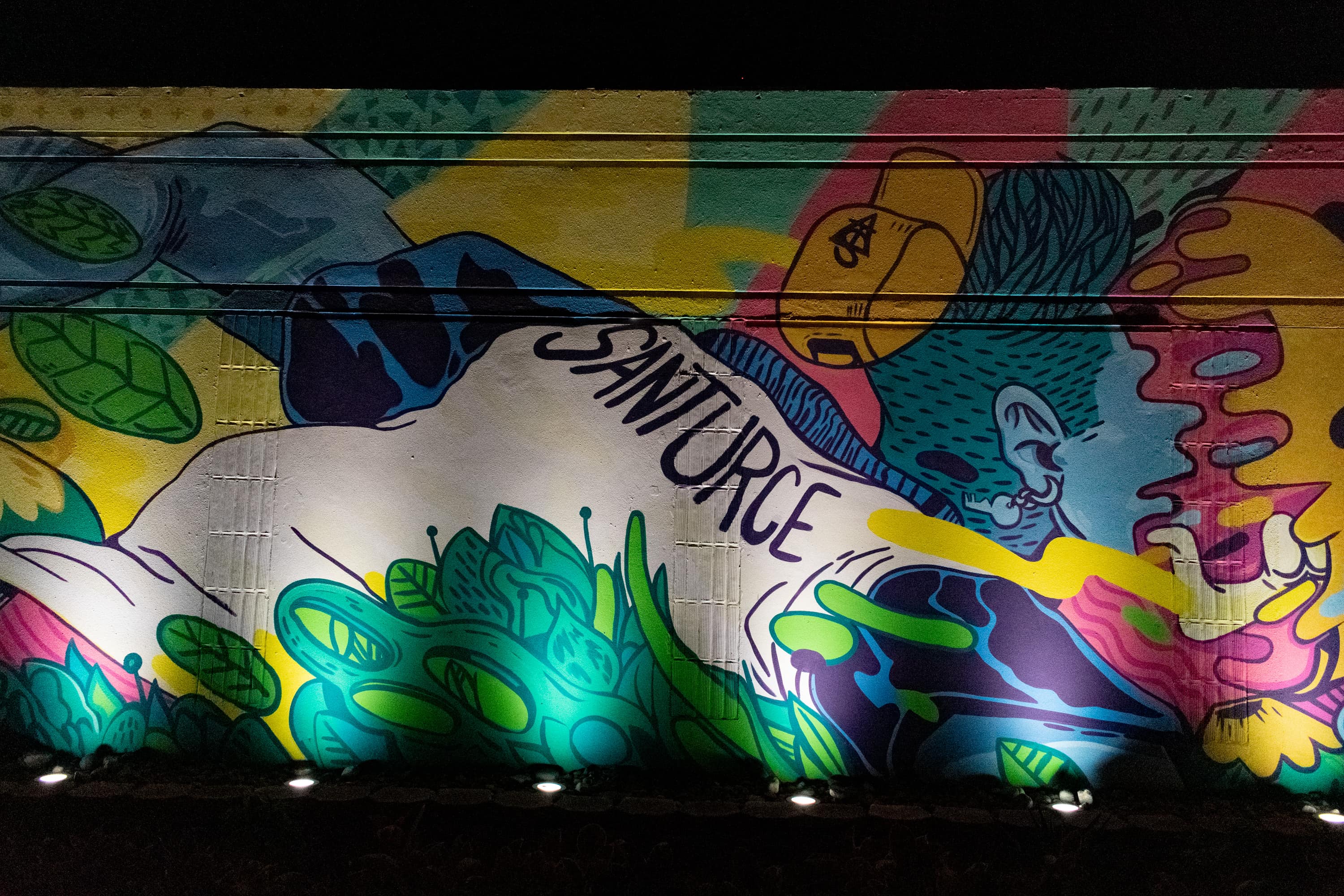 Santurce Street Art at night | SBPR